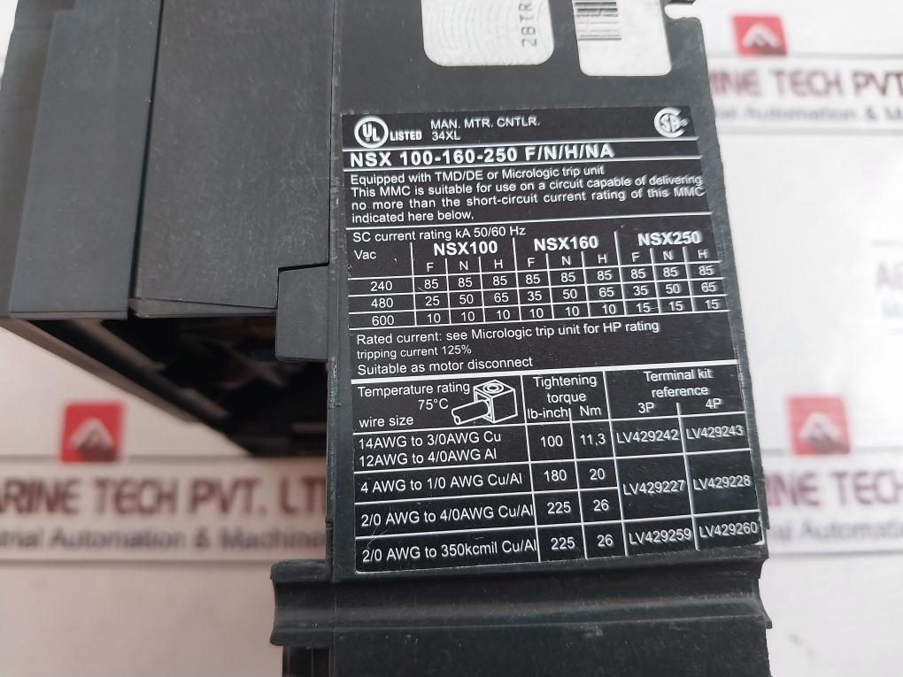 Schneider Electric Nsx 160N Circuit Breaker