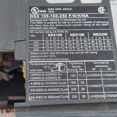 Schneider Electric Nsx 160N Compact Circuit Breaker