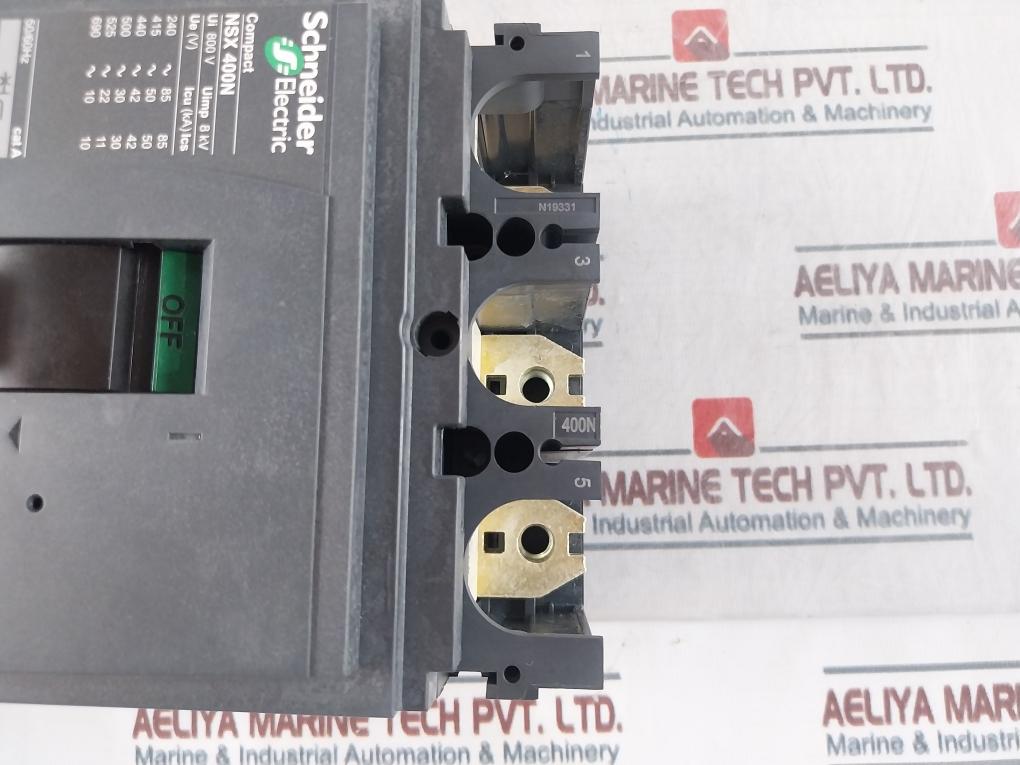 Schneider Electric Nsx 400N Micrologic 2-3 Circuit Breaker 50/60Hz