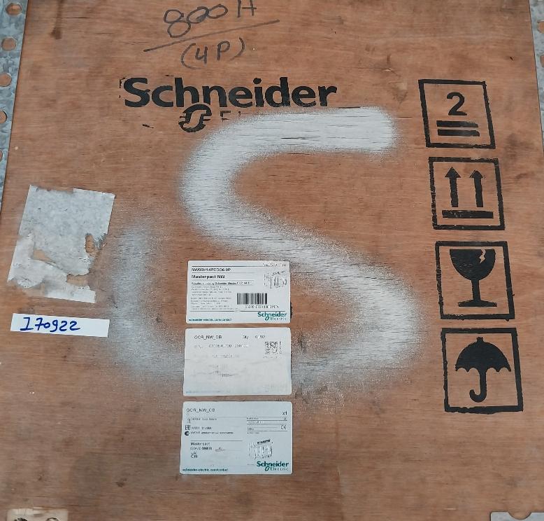 Schneider Electric Nw08 H1 Masterpact Nw Circuit Breaker 1000V 12Kv 50/60Hz