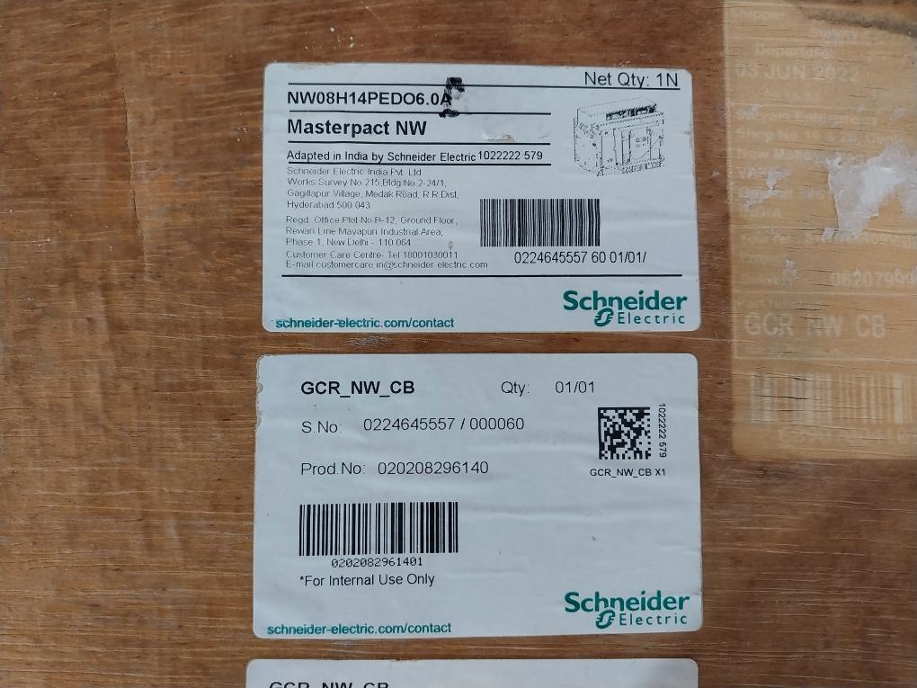 Schneider Electric Nw08 H1 Masterpact Nw Circuit Breaker Iec 60947-2 1000V 12Kv