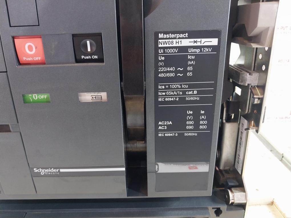 Schneider Electric Nw08 H1 Masterpact Nw Circuit Breaker Iec 60947-2 1000V 12Kv