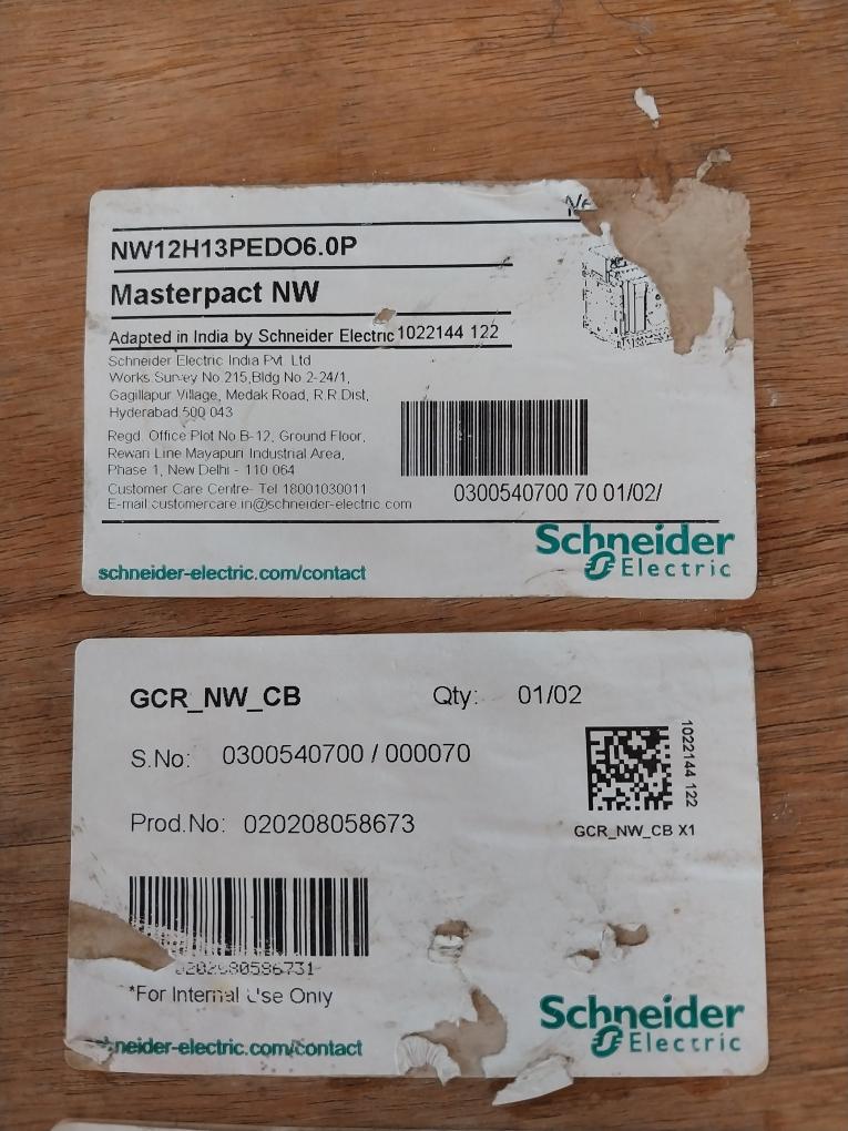 Schneider Electric Nw12 H1 Masterpact Nw Circuit Breaker Nw12H13Pedo6.0P 1000V