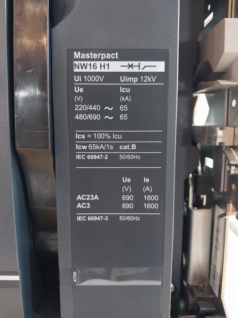 Schneider Electric Nw16 H1 Masterpact Nw Circuit Breaker Micrologic 6.0 P 1000V