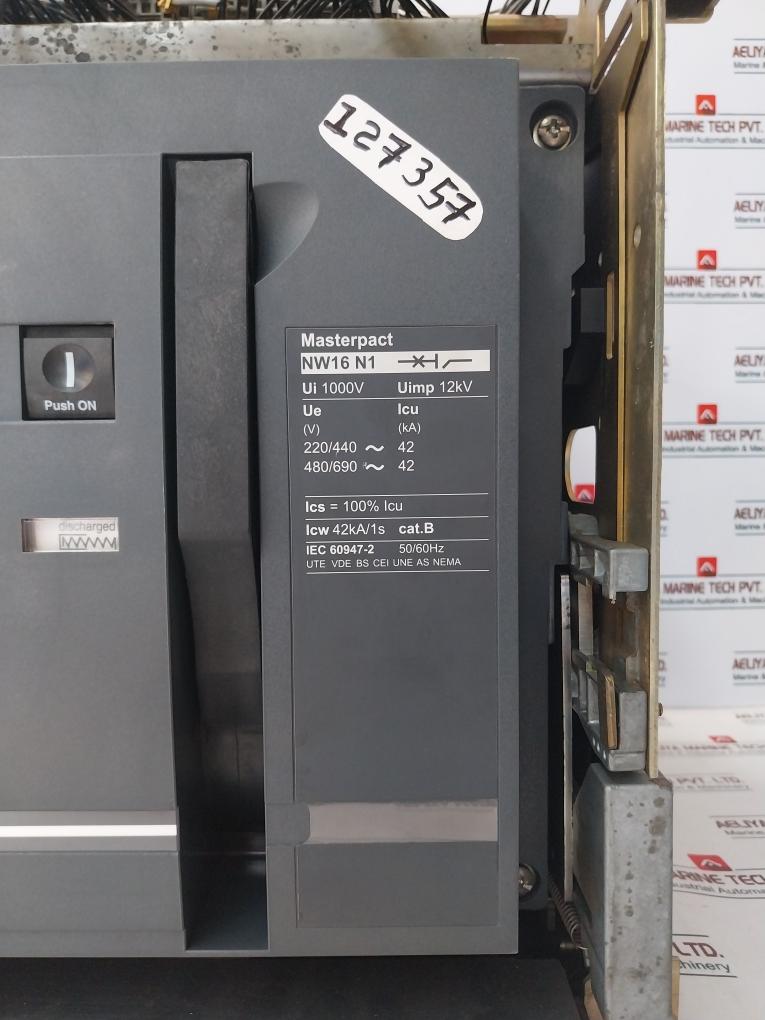 Schneider Electric Masterpact Nw16 N1 Circuit Breaker 1600A Micrologic 5.0E