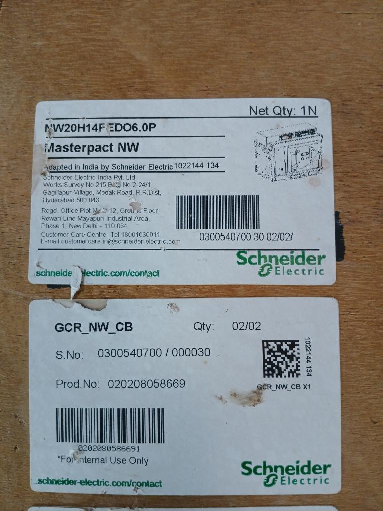 Schneider Electric Nw20 H1 Masterpact Nw Circuit Breaker Iec 60947-3 12Kv 1000V