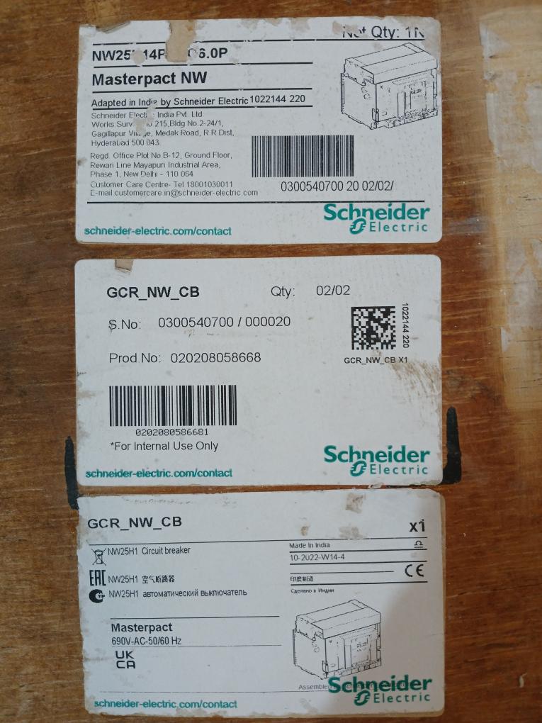 Schneider Electric Nw25 H1 Masterpact Nw Circuit Breaker 1000V Micrologic 6.0 P