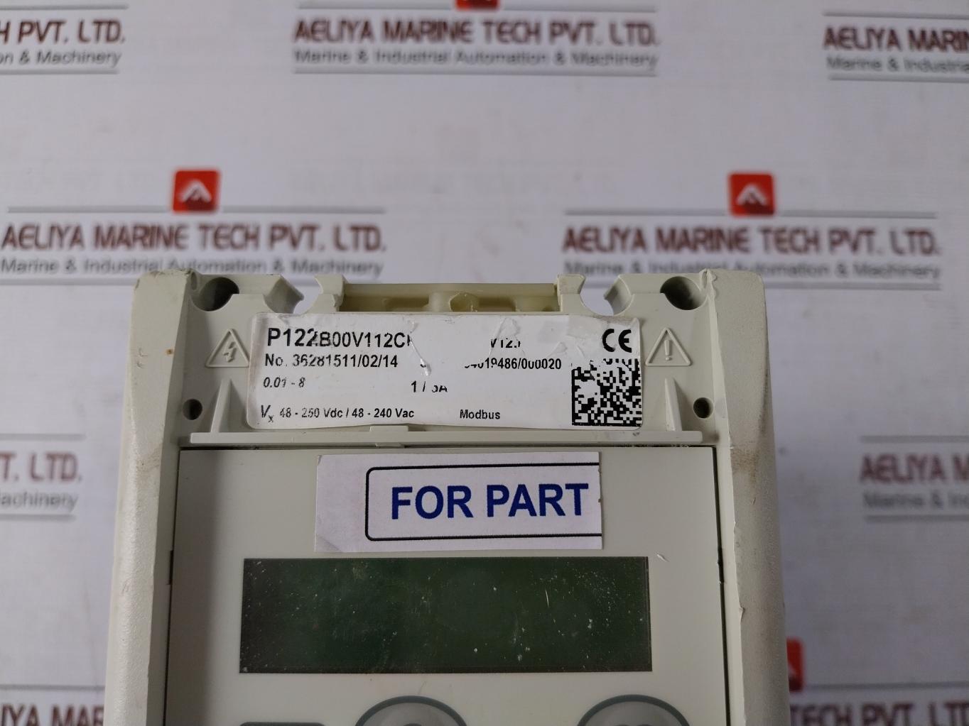 Schneider Electric P122B00V112C Overcurrent Protection Relay 94V-0 (Not Working)