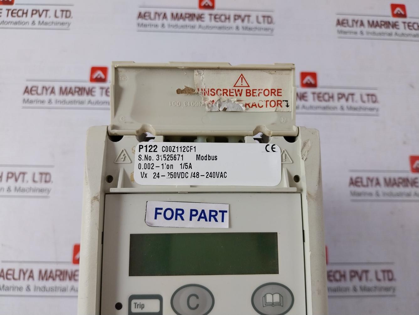 Schneider Electric P122 Overcurrent Protection Relay 48-240Vac