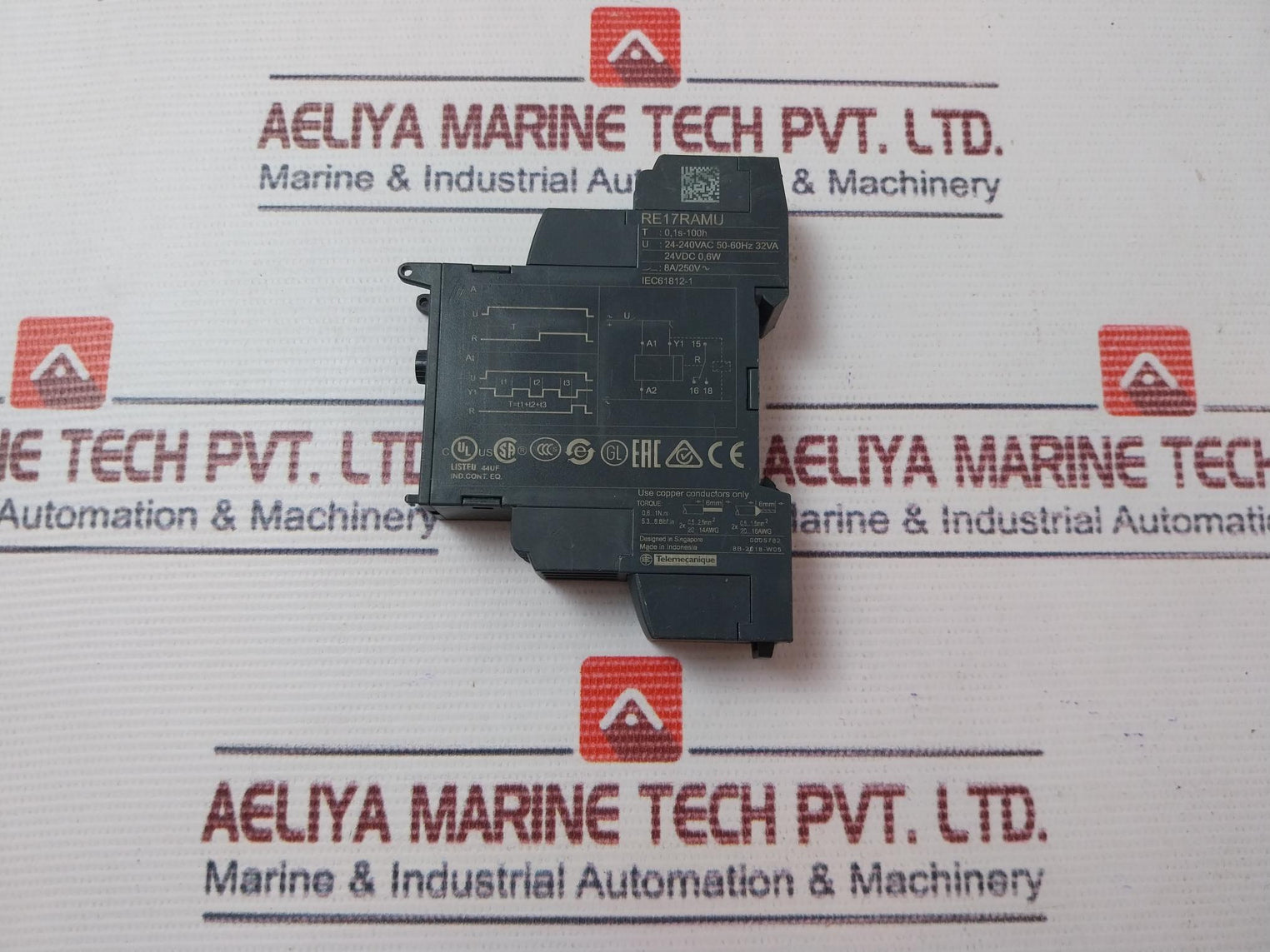 Schneider Electric RE17RAMU On Delay Timer 1-10Min 24VDC 0,6W