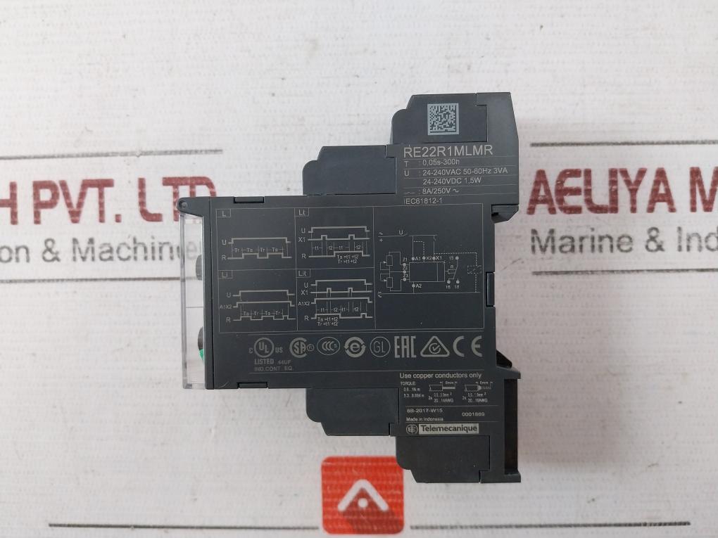 Schneider Electric Re22R1Mlmr Asymmetric Flashing Timing Relay 24-240Vdc 1,5W