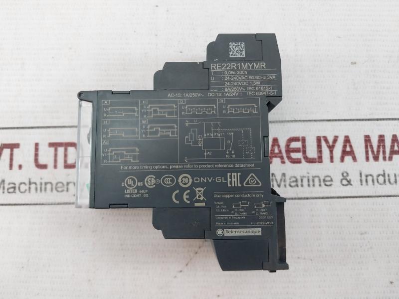 Schneider Electric Re22R1Mymr Multifunction Timer Relay 24-240Vac 50-60Hz 3Va