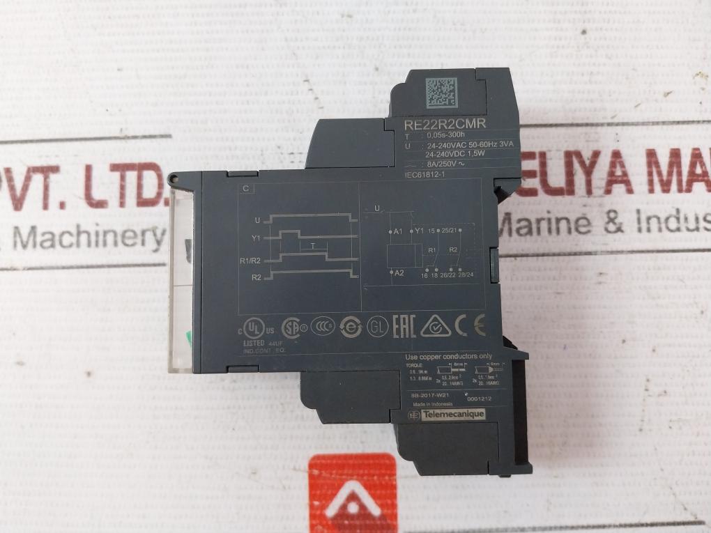 Schneider Electric Re22R2Cmr Modular Timing Relay 24–240Vac/Dc 0.05S-300H