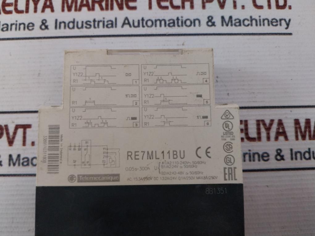 Schneider Electric Re7Ml11Bu Time Delay Relay 3A 110-240V~ 50/60Hz