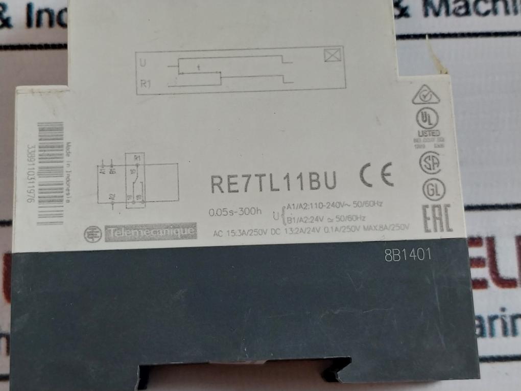 Schneider Electric Re7Tl11Bu Time Delay Relay 0.05S-300H