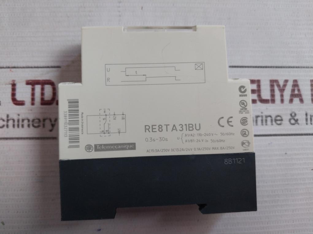 Schneider Electric Re8Ta31Bu Timing Relay 3389110327113 24V 50/60Hz