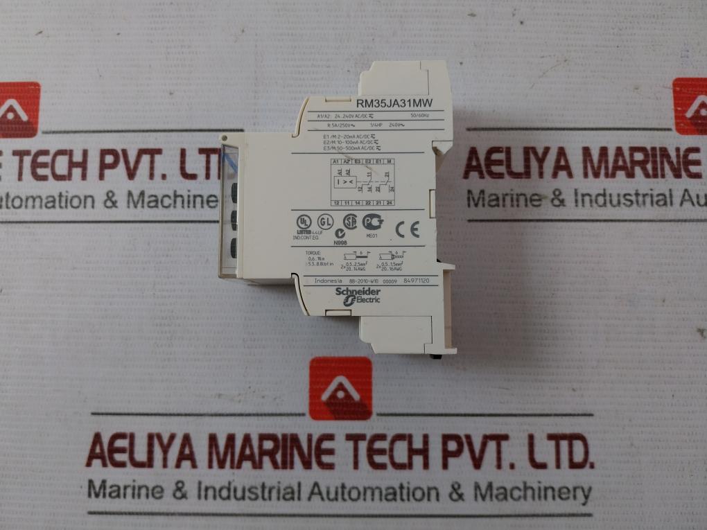 Schneider Electric Rm35Ja31Mw Current Control Relay 24–240V Ac/Dc 5A 250V