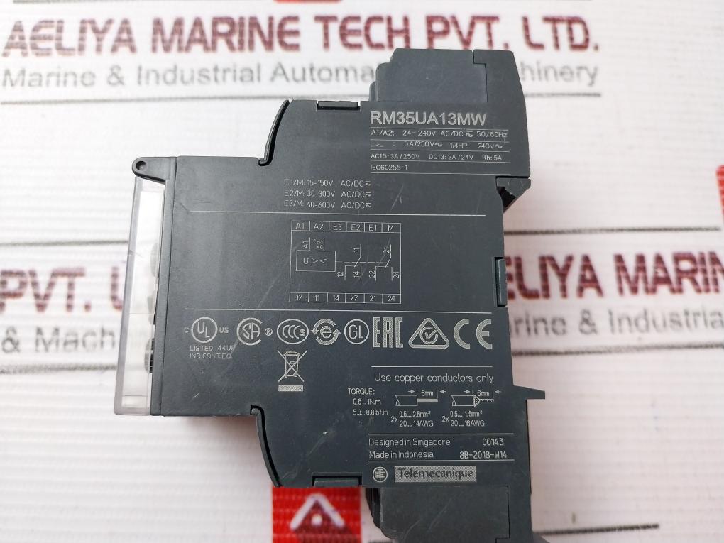 Schneider Electric Rm35Ua13Mw Voltage Monitoring Relay 50/60Hz