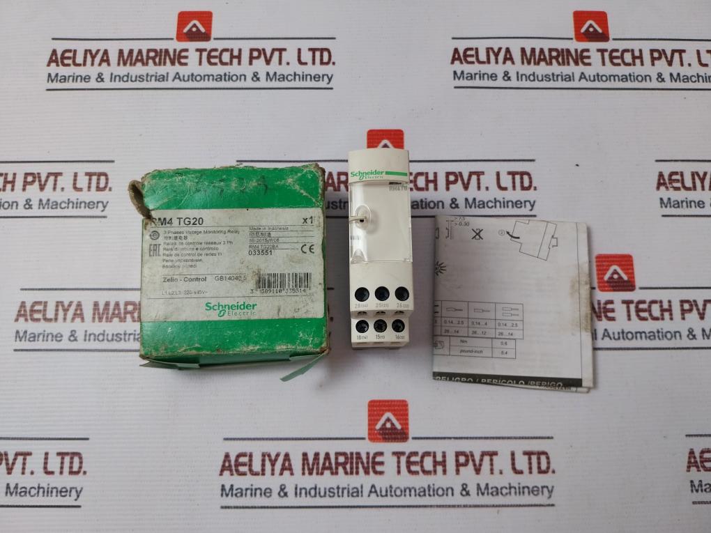 Schneider Electric Rm4Tg20 Voltage Monitoring Relay 3 Phase 50/60Hz
