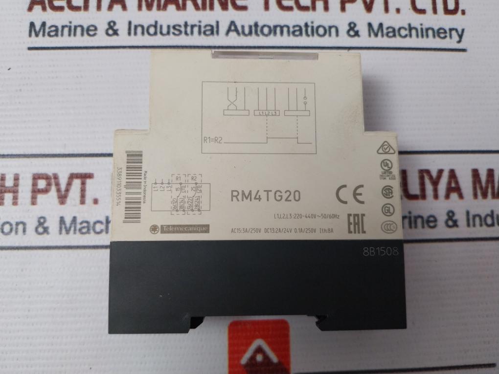 Schneider Electric Rm4Tg20 Voltage Monitoring Relay 3 Phase 50/60Hz
