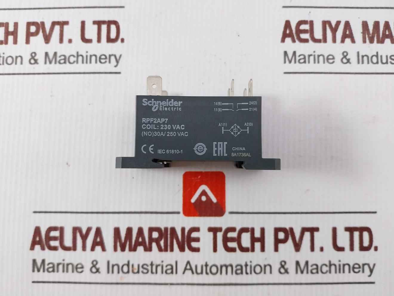 Schneider Electric Rpf2Ap7 Zelio Power Relay 30A 120/277 Vac