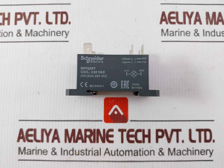 Schneider Electric Rpf2Ap7 Zelio Power Relay 30A 120/277 Vac