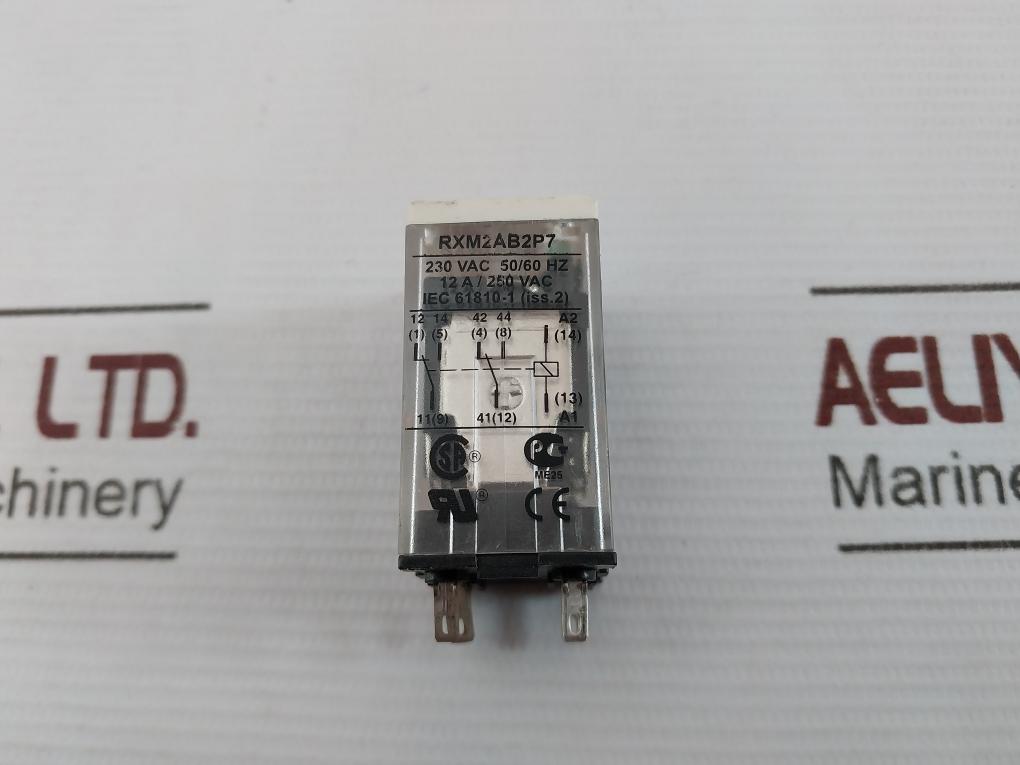 Schneider Electric Rxm2Ab2P7 Miniature Plug In Relay 230Vac 50/60Hz 12A/250Vac
