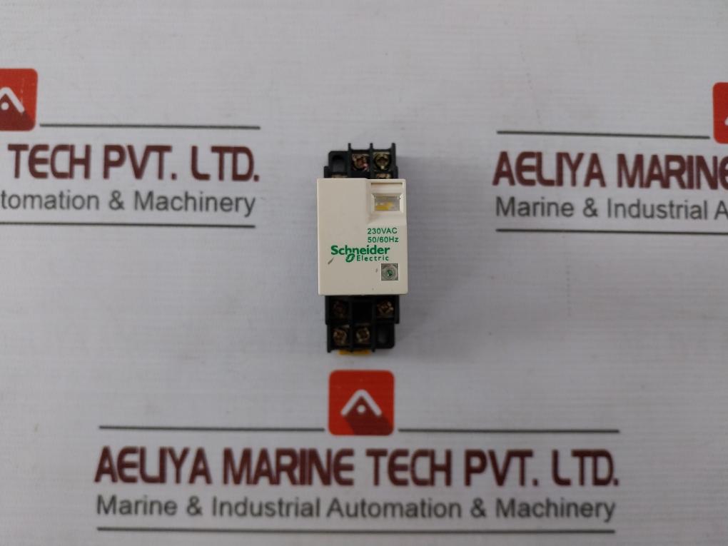 Schneider Electric Rxm2Lb2P7 Ac Coil Cube Relay With Base Socket 230Vac 50/60Hz
