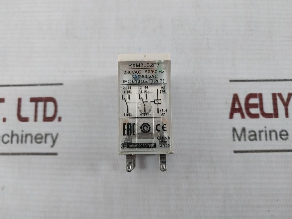 Schneider Electric Rxm2Lb2P7 Miniature Plug In Relay 230Vac 50/60Hz 5A/250 Vac