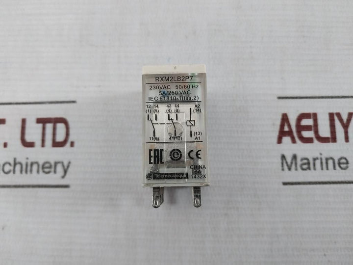 Schneider Electric Rxm2Lb2P7 Miniature Plug In Relay 230Vac 50/60Hz 5A/250 Vac