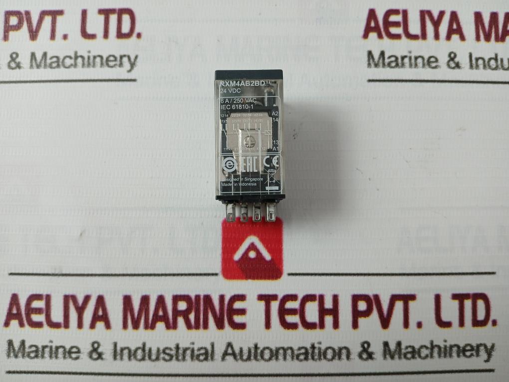 Schneider Electric Rxm4Ab2Bd Miniature Plug-in Relay 24Vdc