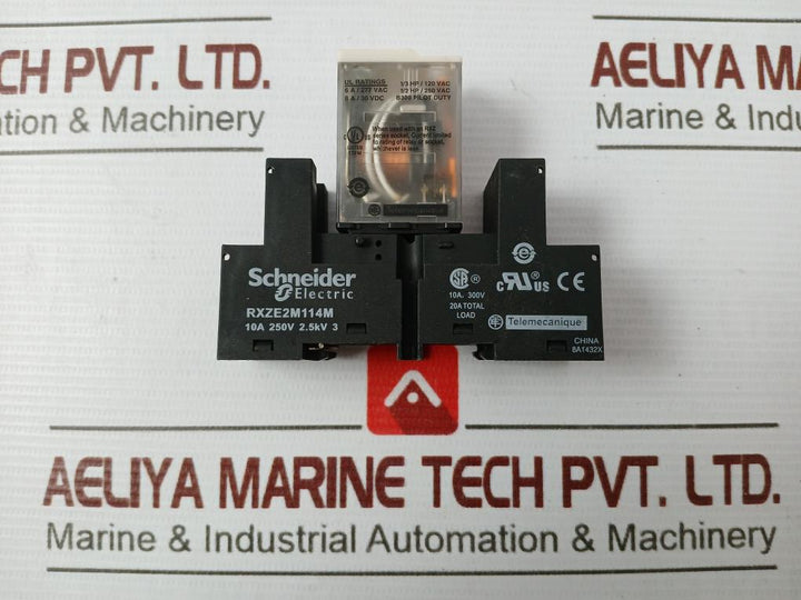 Schneider Electric Rxm4Ab2Jd General Purpose Relay With Relay Socket 12 Vdc
