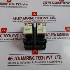Schneider Electric Rxm4ab1p7 Miniature Plug-in Relay On Rxze2m114m Socket