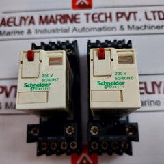 Schneider Electric Rxm4ab1p7 Miniature Plug-in Relay On Rxze2m114m Socket