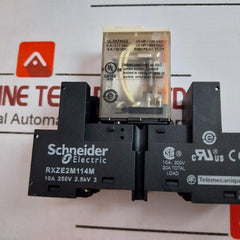 Schneider Electric Rxm4ab1p7 Miniature Plug-in Relay On Rxze2m114m Socket