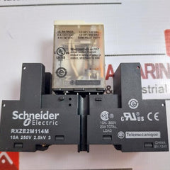 Schneider Electric Rxm4ab1p7 Miniature Plug-in Relay On Rxze2m114m Socket