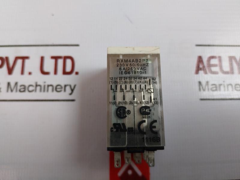 Schneider Electric Rxm4ab2p7 Miniature Plug In Relay 230v 50/60hz