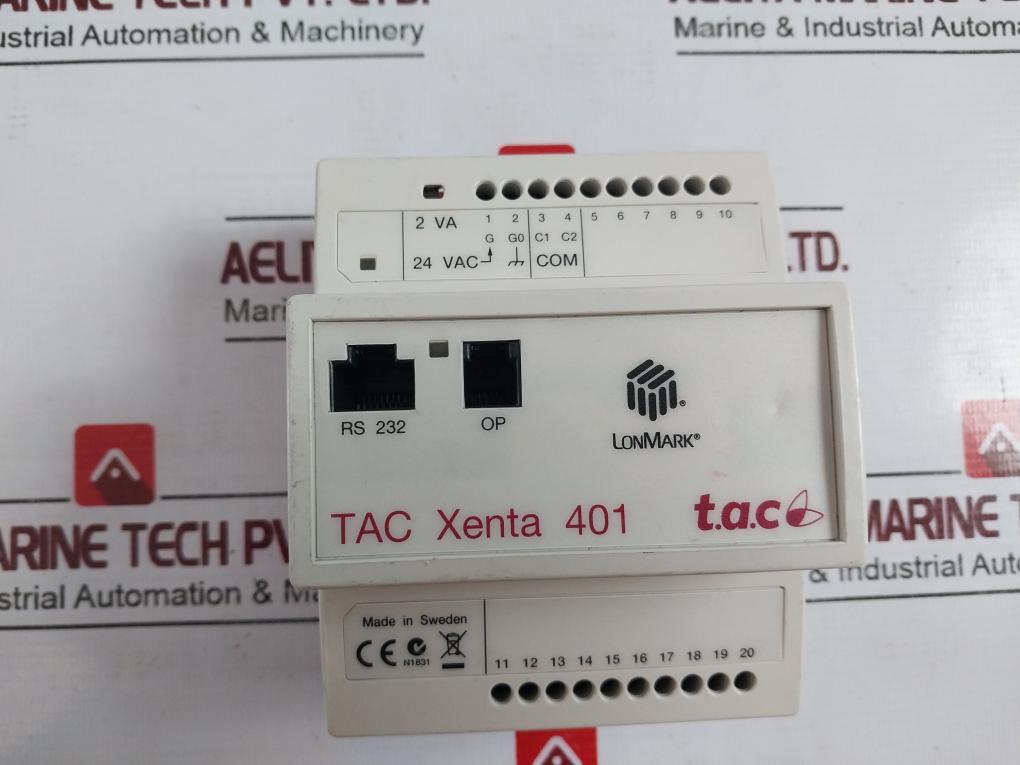 Schneider Electric Tac Xenta 401 Freely Programmable Controller 24Vac Class 2