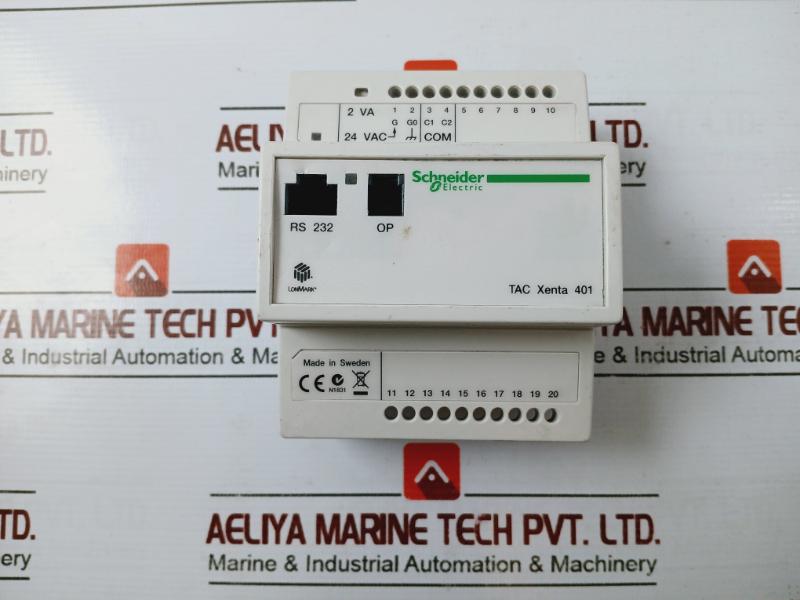 Schneider Electric Tac Xenta 401 Programmable Controller Class 2 Hw 2.2 24VAC