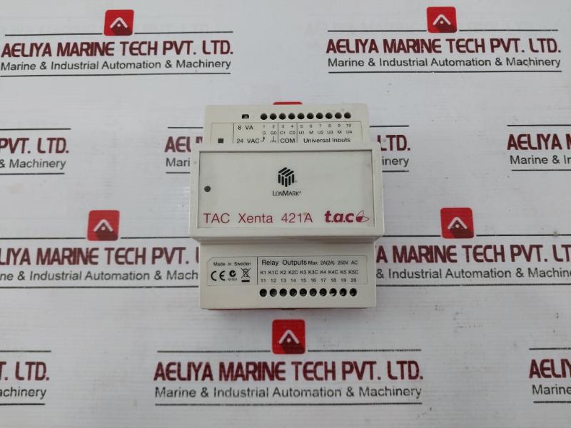 Schneider Electric Tac Xenta 421A Universal Input Module 24Vac 2A 250V Ac