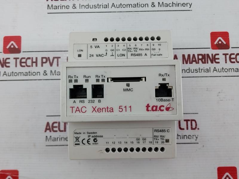 Schneider Electric Tac Xenta 511 Plc Web Server For Lonworks Network
