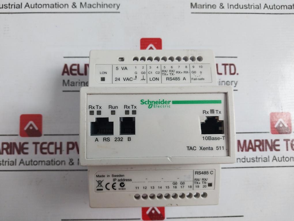 Schneider Electric Tac Xenta 511 Plc Web Server For Lonworks Network 5Va 24Vac