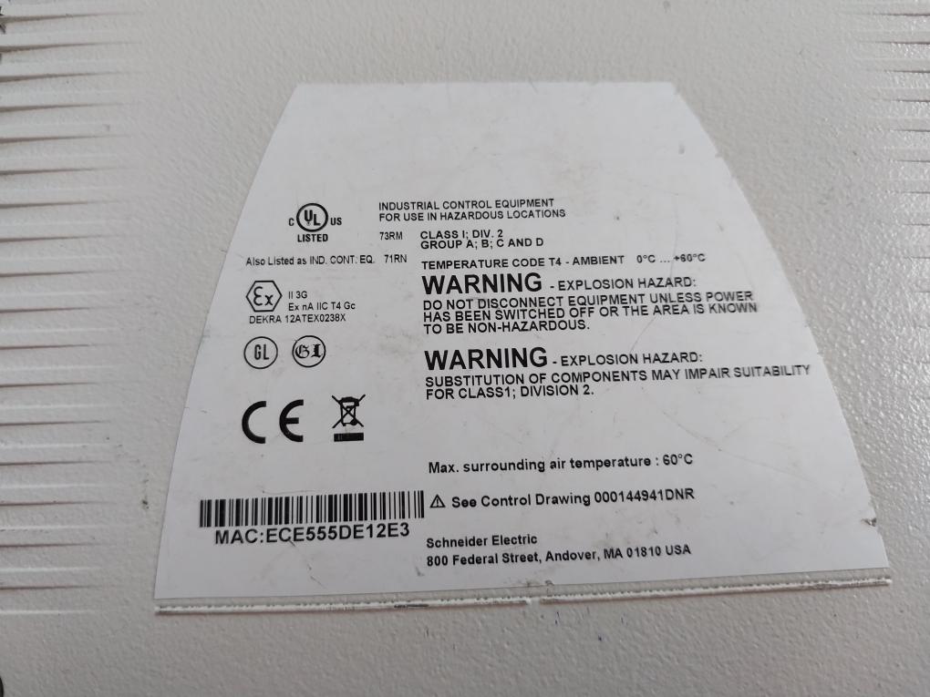 Schneider Electric Tcsesm083F23F1 Connexium Extended Managed Switch 24-48 Vdc