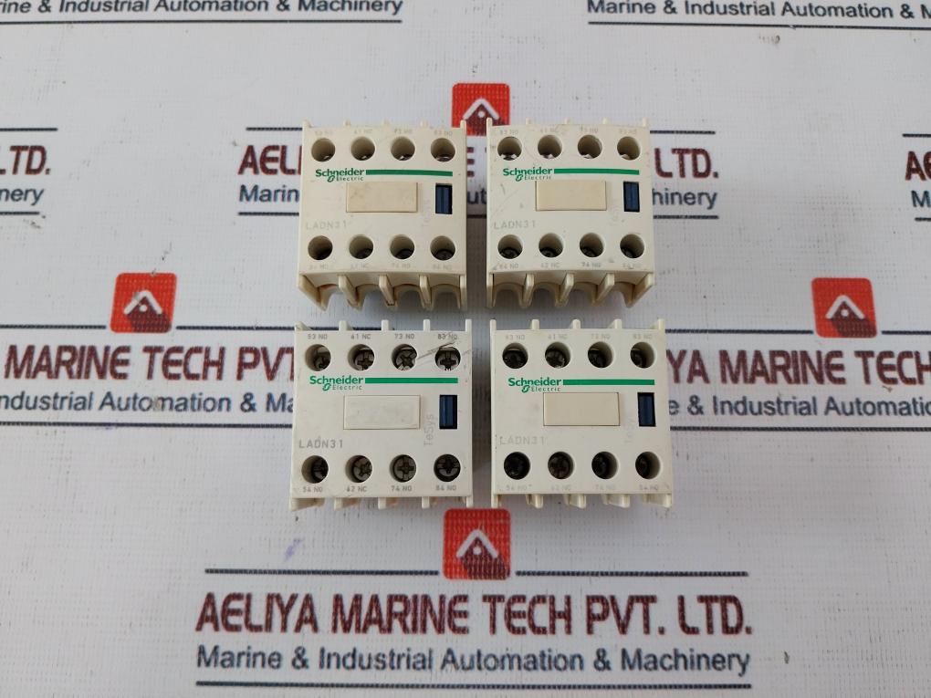 Lot Of 2X Schneider Electric Ladn31 Auxiliary Contact Block 10A 690V