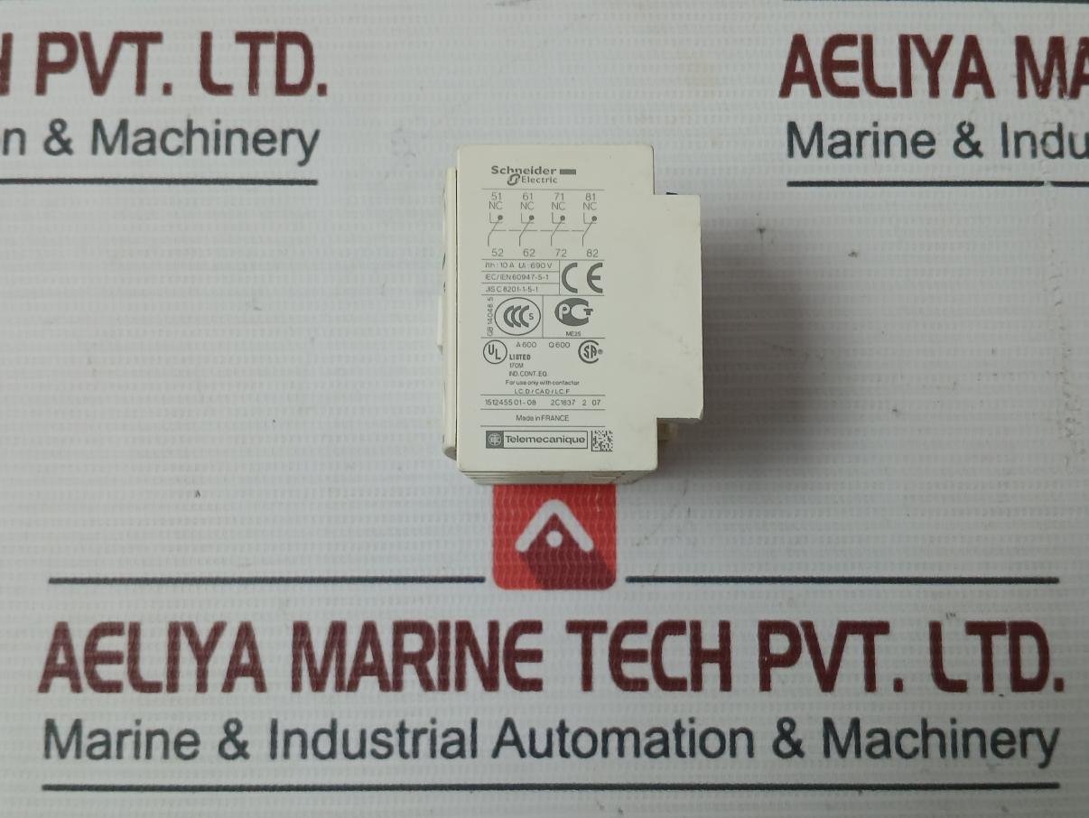 Schneider Electric/Telemecanique Ladn04 Auxiliary Contact Block 690V 10A
