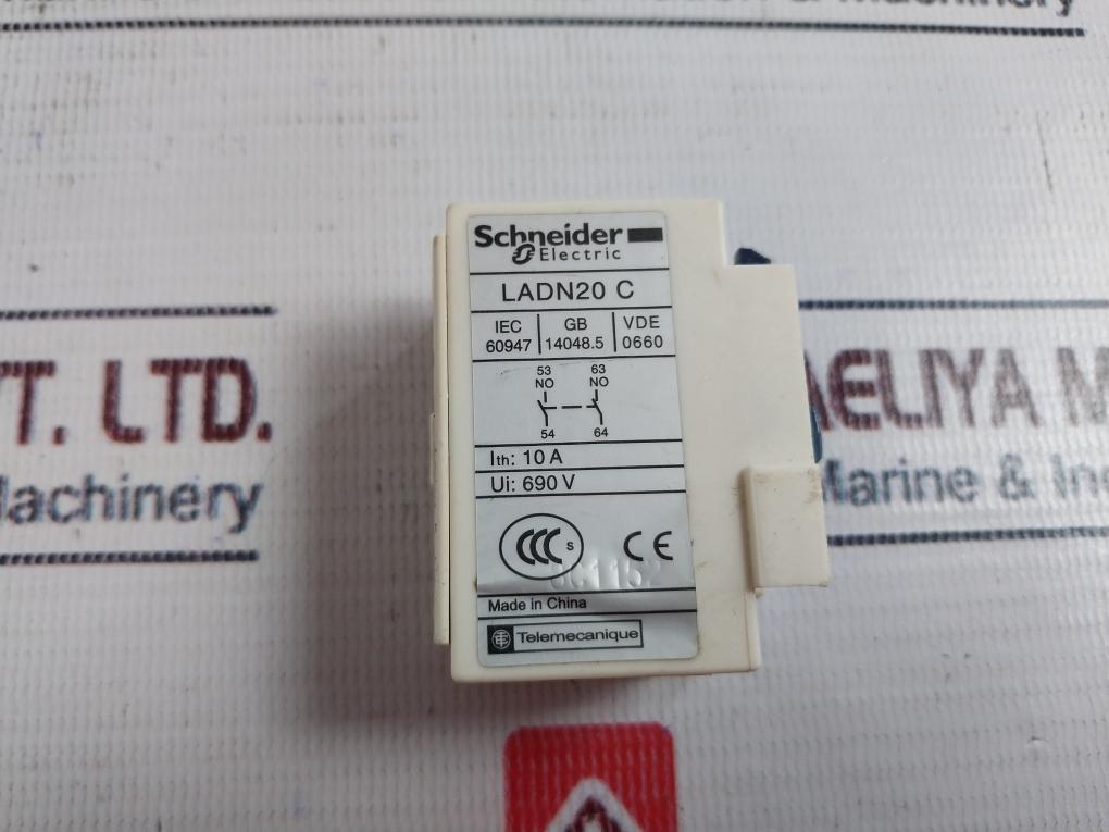 Schneider Electric/ Telemecanique Ladn20 Auxiliary Contact Block 690V 10A