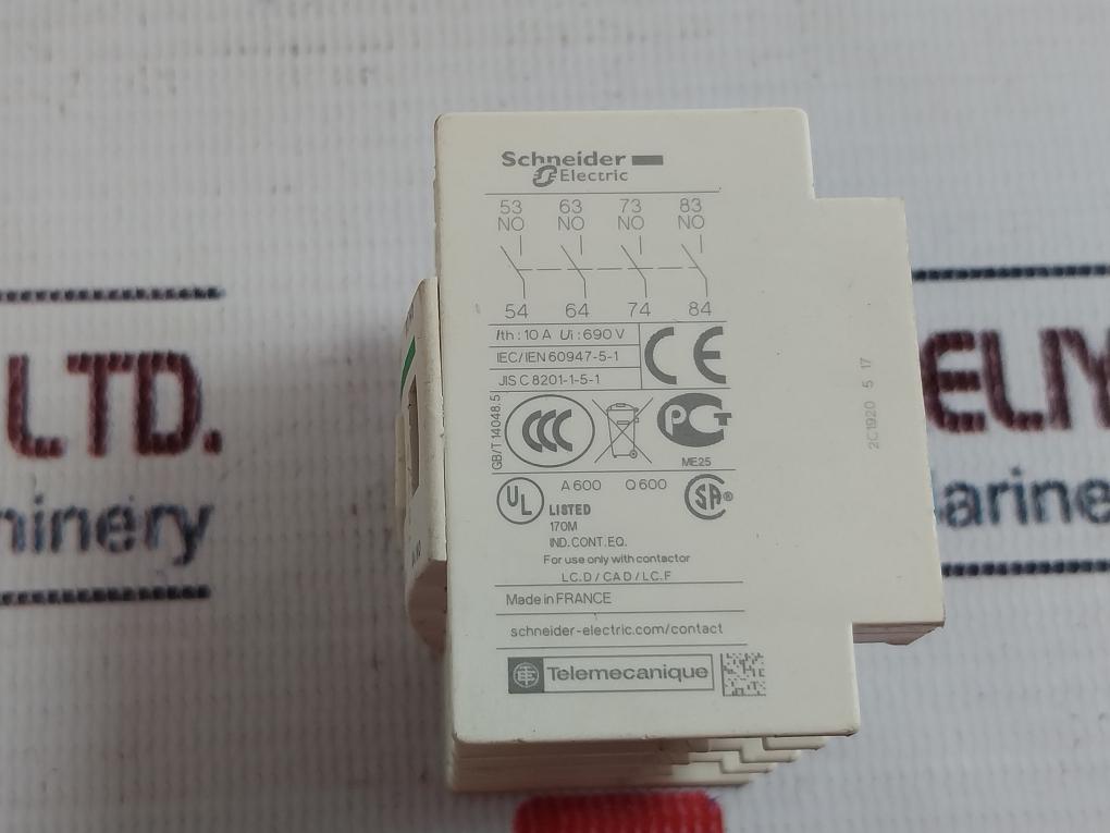 Schneider Electric/ Telemecanique Ladn406 Auxiliary Contact Block 10A 690V