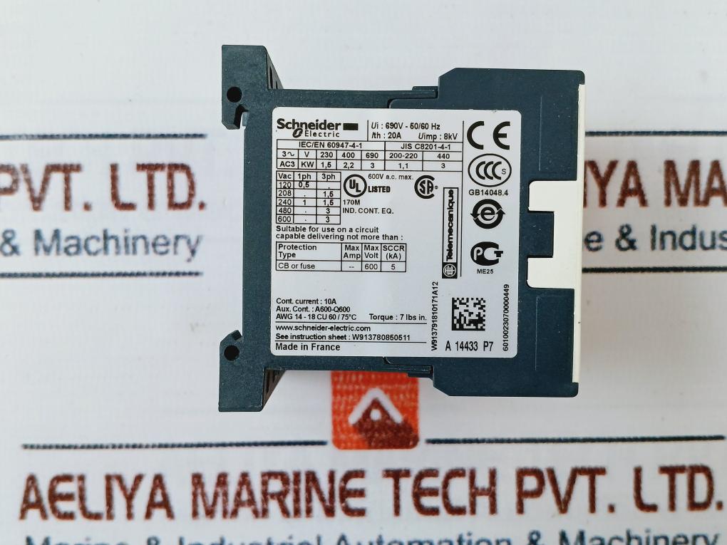 Schneider Electric/Telemecanique Lc1K0601P7 Contactor 230V 50/60Hz