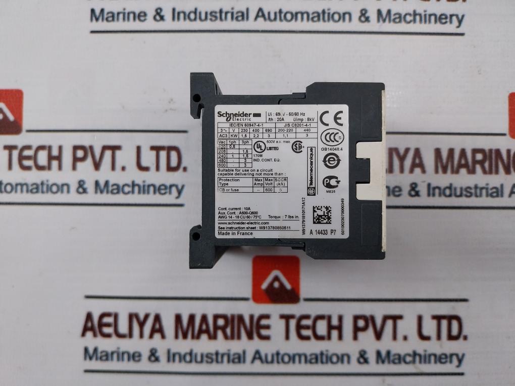 Schneider Electric/Telemecanique Lc1K0601P7 Contactor 50/60Hz 230V