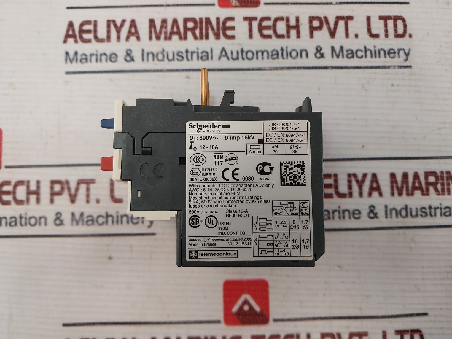 Schneider Electric/Telemecanique Lrd 21 Overload Relay 12-18A